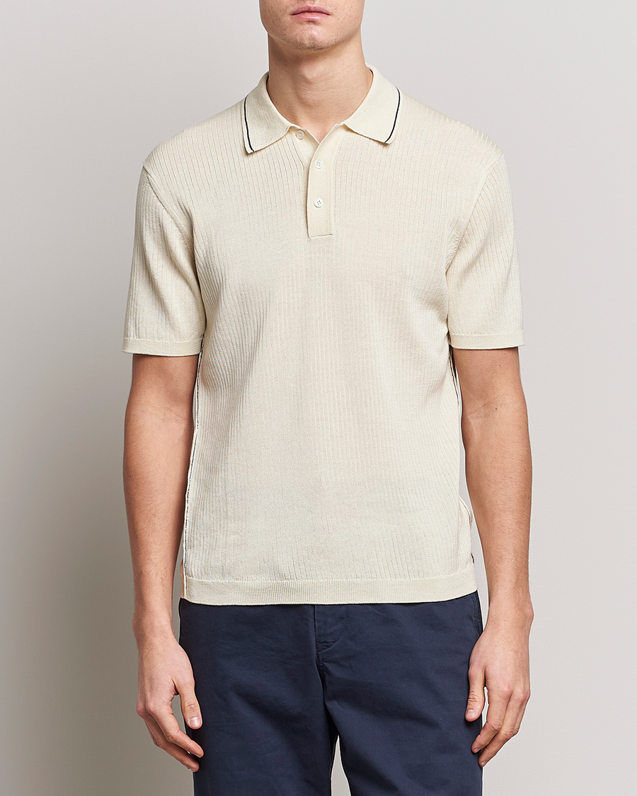 Uomini | Polo | Orlebar Brown | Maranon Organic Cotton Rib Tipping Polo Sea Mist