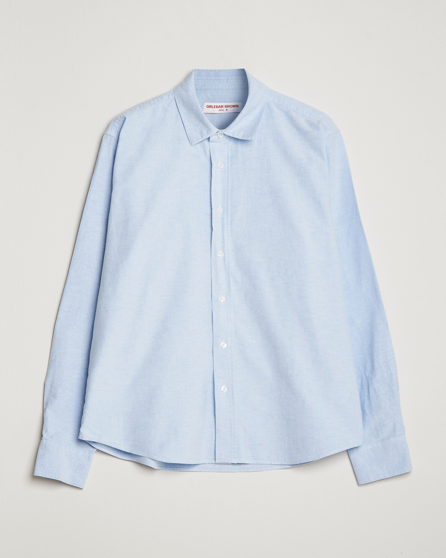 Uomini | Camicie | Orlebar Brown | Grasmoor Relaxed Fit Tape Rim Shirt Serenity Blue