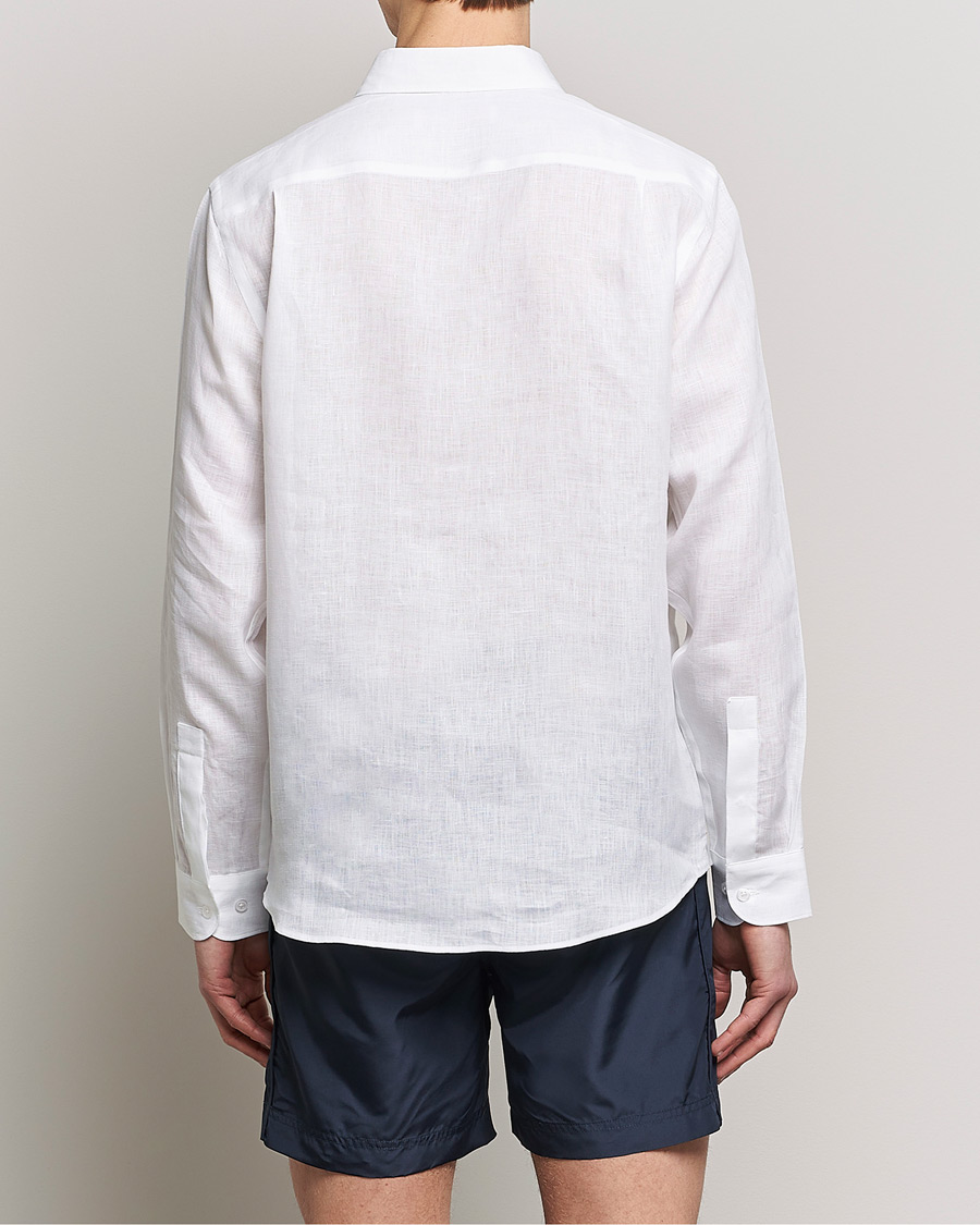 Uomini | Camicie | Orlebar Brown | Percy Smart Linen Shirt White