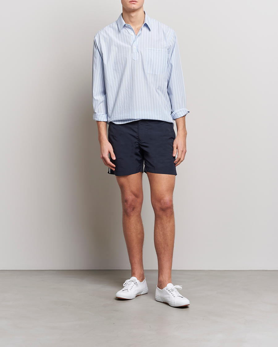 Uomini | Camicie | Orlebar Brown | Shanklin Relaxed Fit Overhead Shirt Serenity Blue