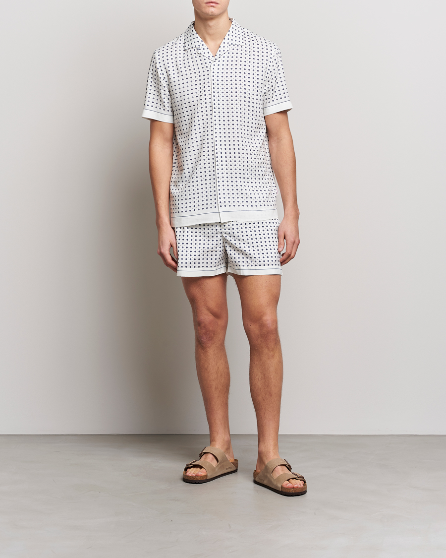 Uomini | Camicie | Orlebar Brown | Hibbert Cravat Linen/Viscose Shirt Sea Mist