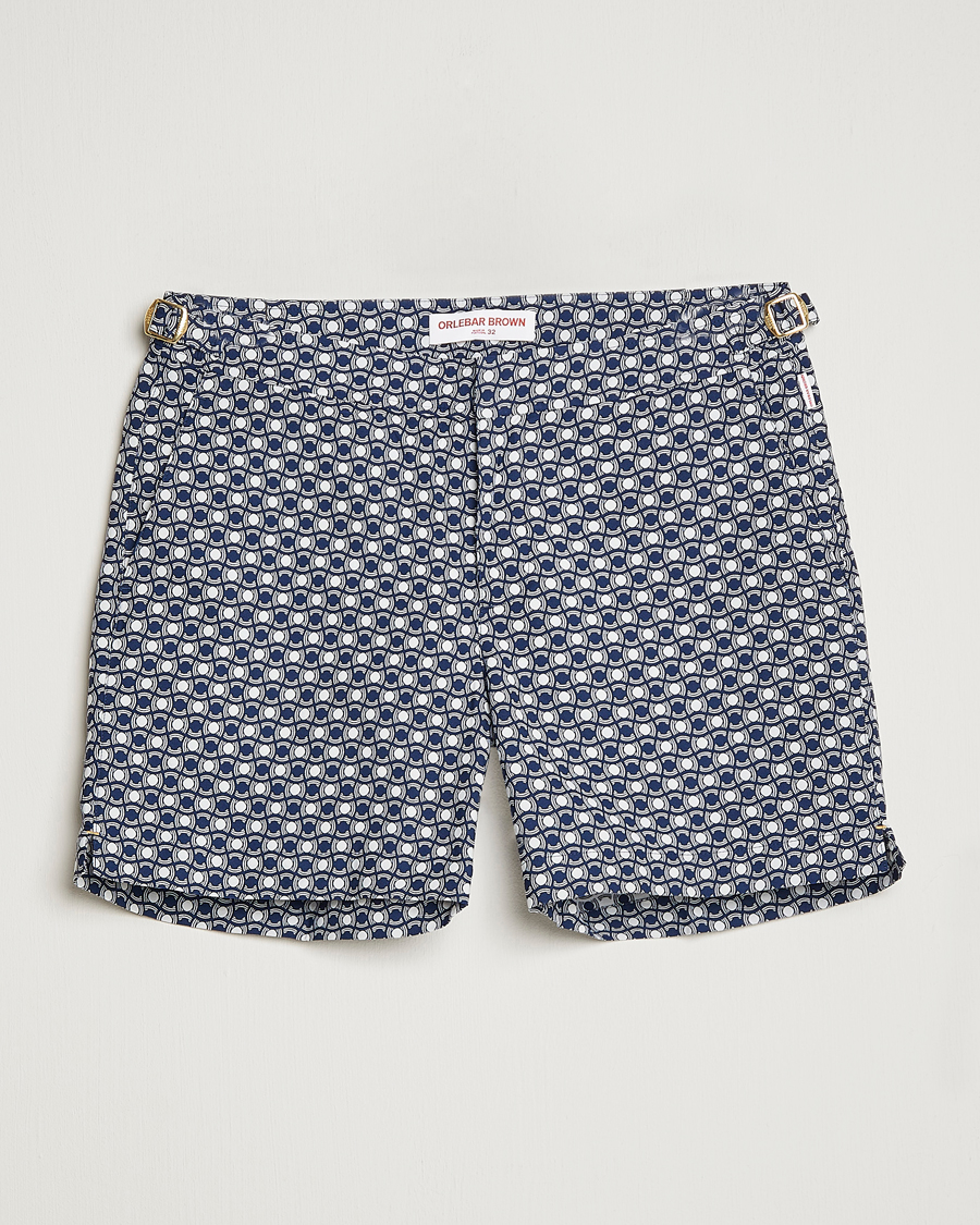 Uomini | Costumi da bagno | Orlebar Brown | Bulldog Tela Jacquard Swimshorts Night Iris