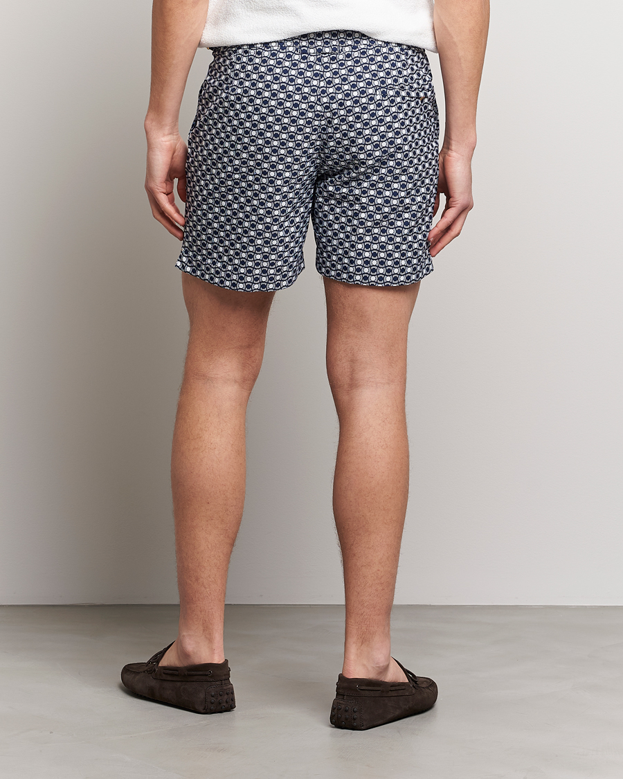 Uomini | Costumi da bagno | Orlebar Brown | Bulldog Tela Jacquard Swimshorts Night Iris