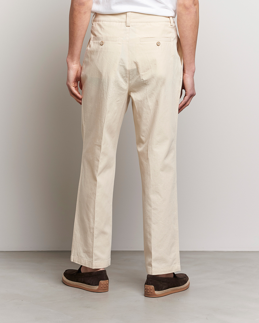 Uomini | Pantaloni | Orlebar Brown | Beckworth Pleated Cotton Trousers Pebble