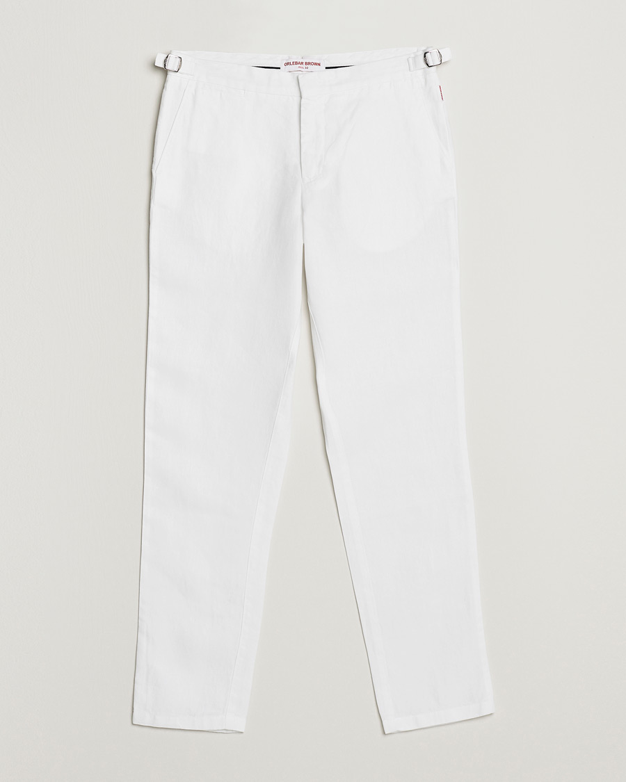 Uomini | Pantaloni | Orlebar Brown | Griffon Linen Trousers White