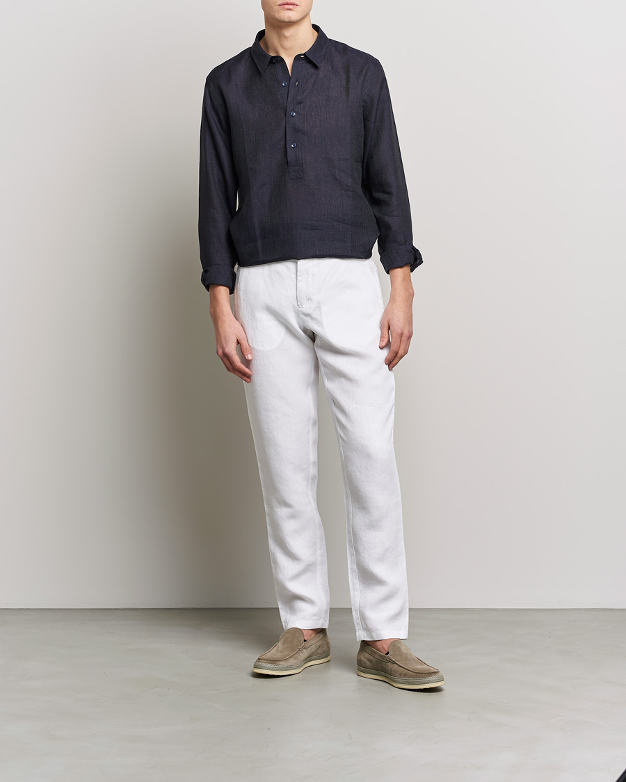 Uomini | Pantaloni | Orlebar Brown | Griffon Linen Trousers White