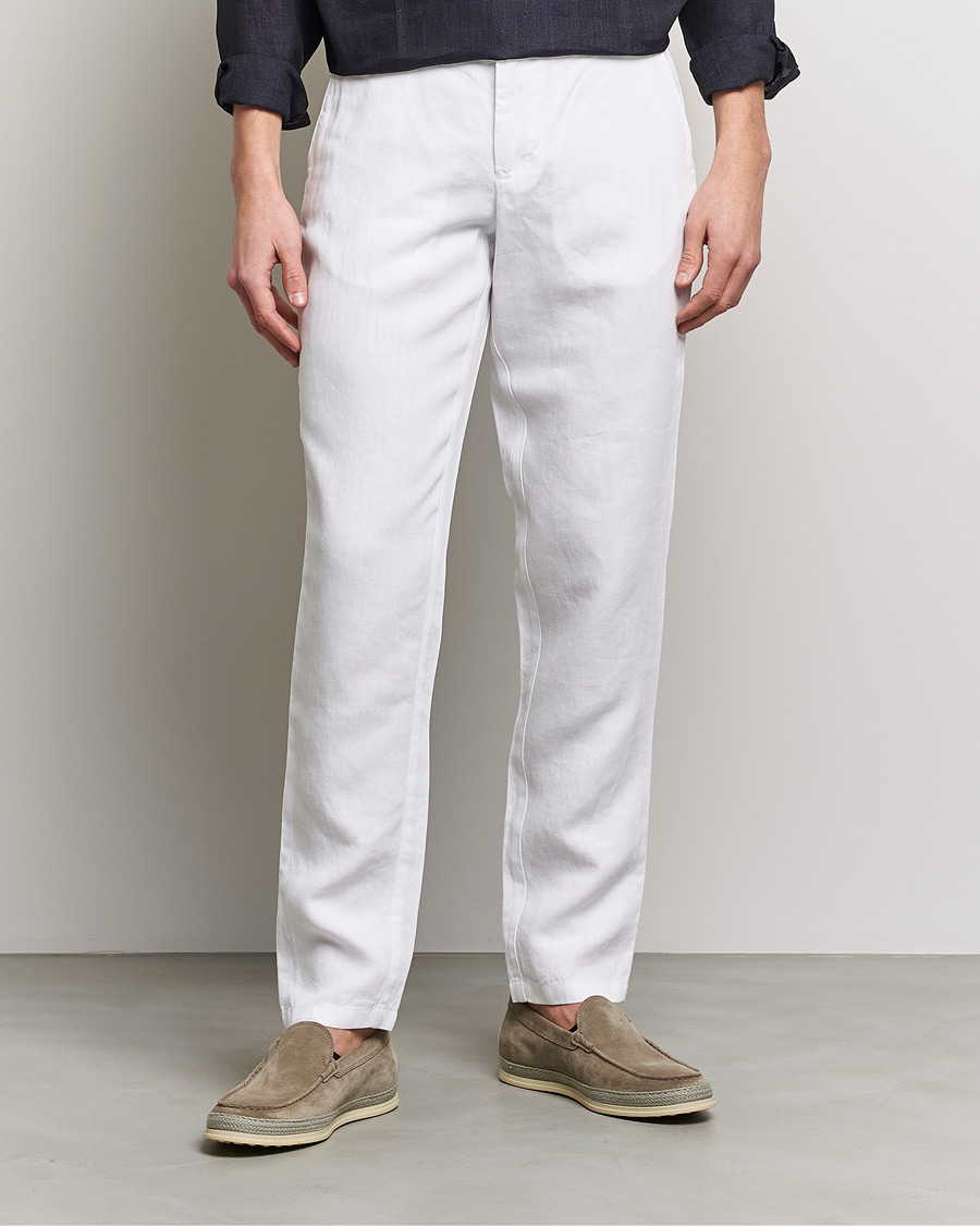 Uomini | Pantaloni | Orlebar Brown | Griffon Linen Trousers White