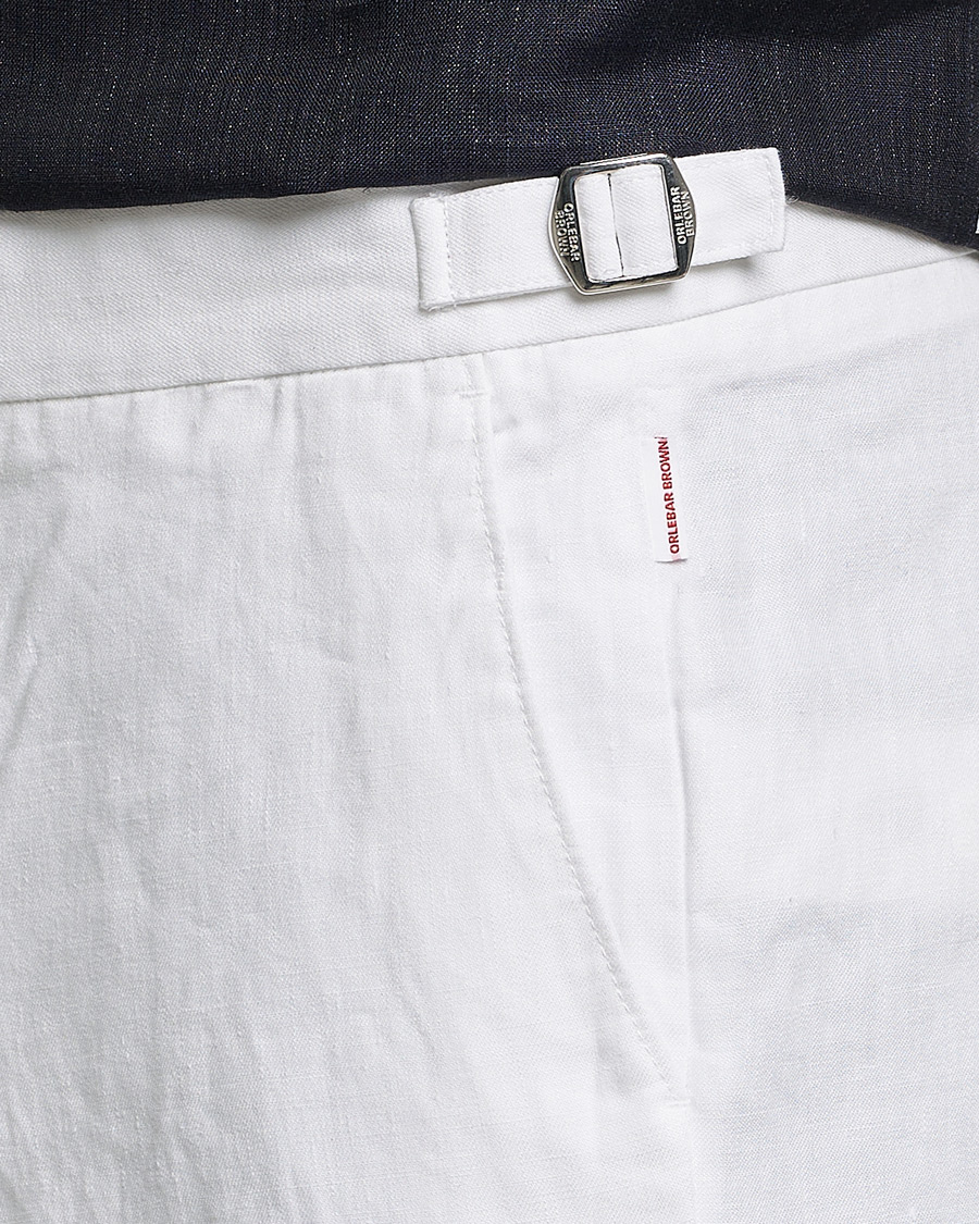 Uomini | Pantaloni | Orlebar Brown | Griffon Linen Trousers White