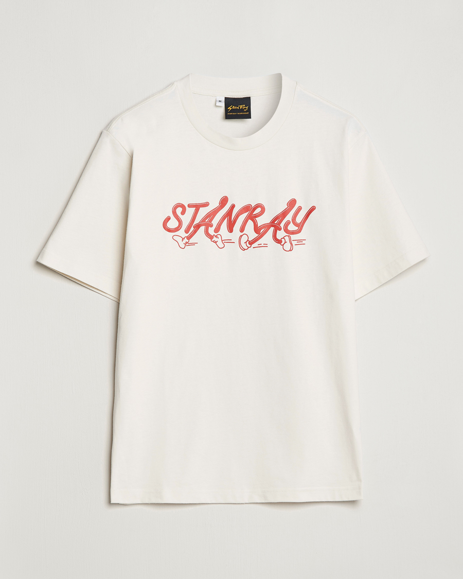 Uomini | T-shirt | Stan Ray | Running Crew Neck T-Shirt Natural