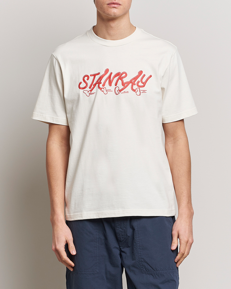 Uomini | T-shirt | Stan Ray | Running Crew Neck T-Shirt Natural