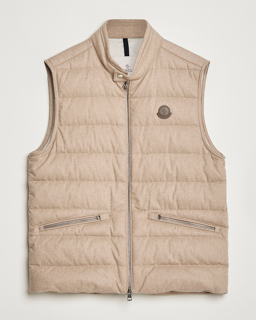 Uomini | Gilet | Moncler | Gallienne Flannel Vest Light Grey
