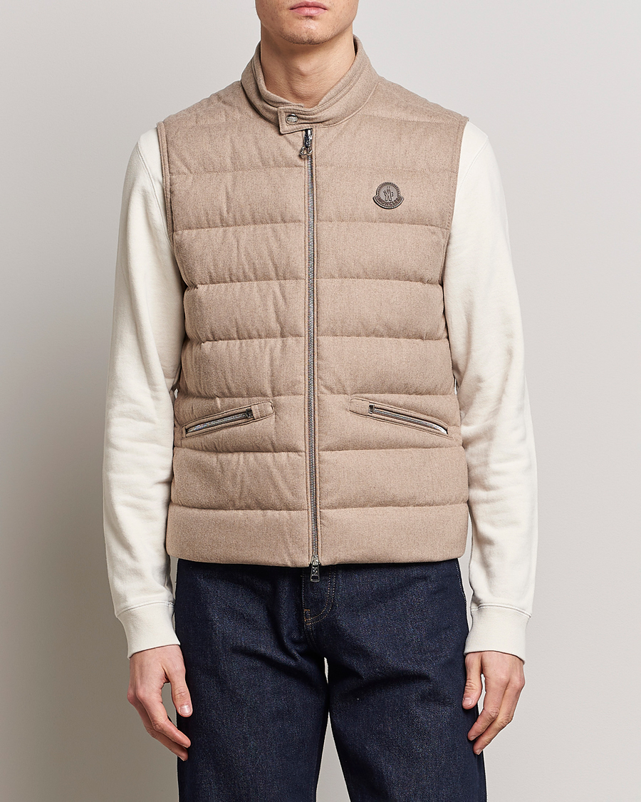 Uomini | Gilet | Moncler | Gallienne Flannel Vest Light Grey