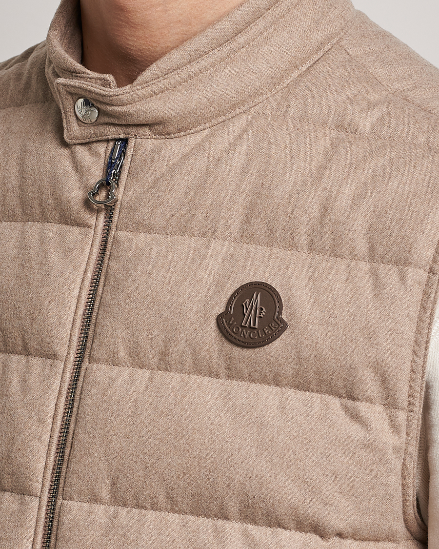 Uomini | Gilet | Moncler | Gallienne Flannel Vest Light Grey