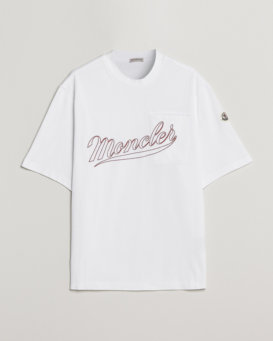 Uomini | T-shirt | Moncler | Signature T-Shirt White