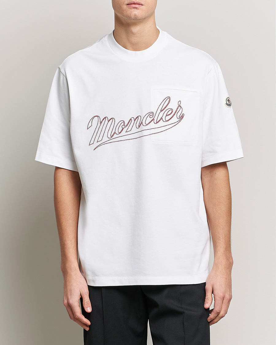 Uomini | T-shirt | Moncler | Signature T-Shirt White