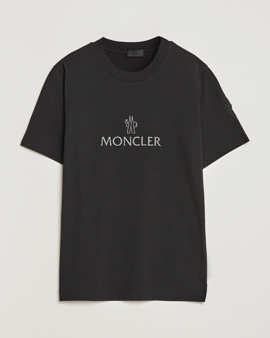 Uomini | T-shirt | Moncler | Lettering T-Shirt Black