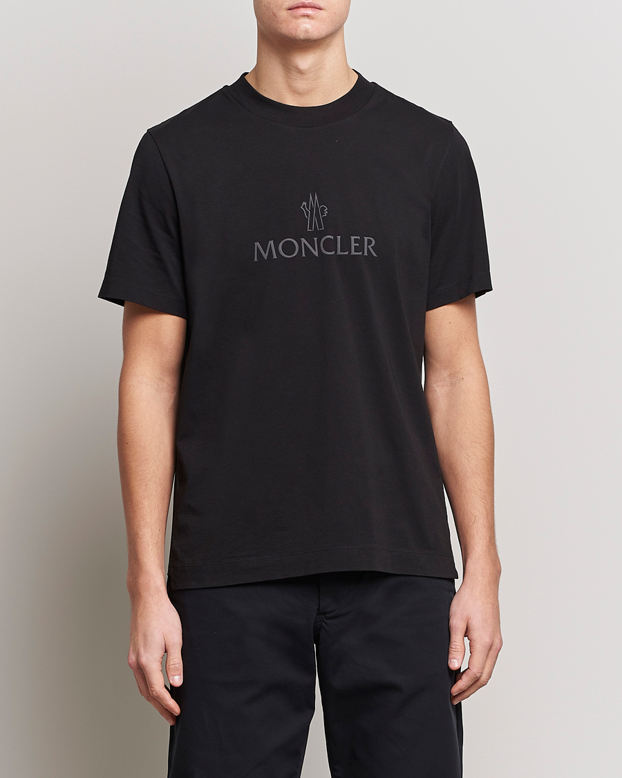 Uomini | T-shirt | Moncler | Lettering T-Shirt Black