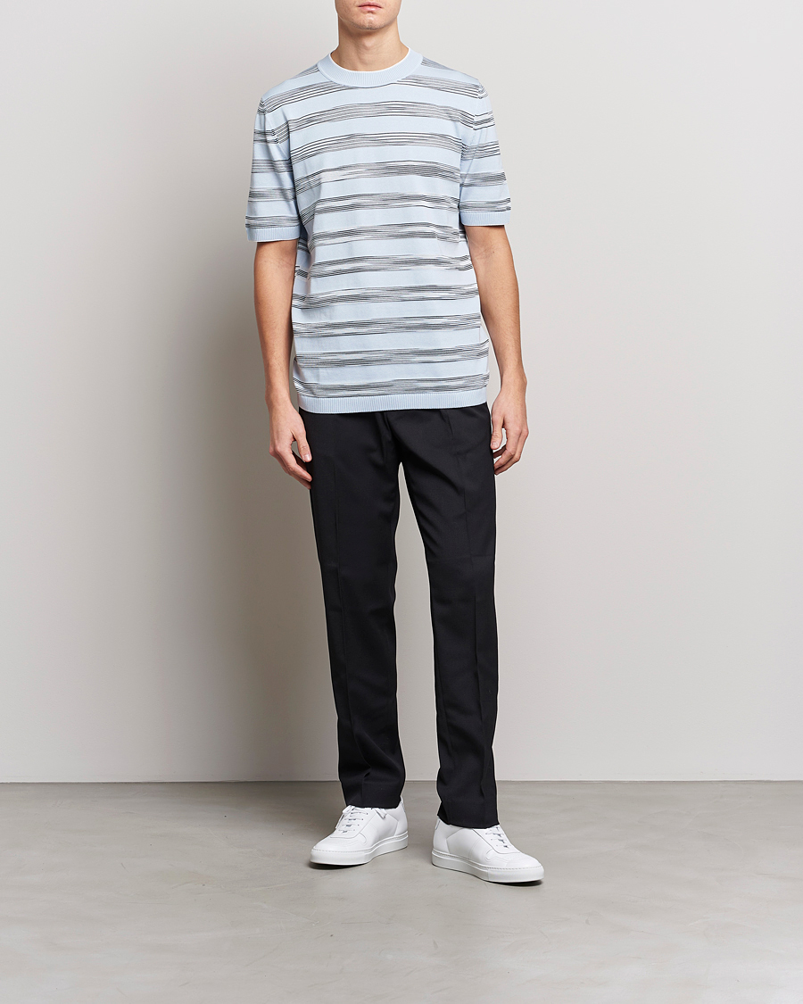 Uomini | T-shirt | Missoni | Knitted Space Dye T-Shirt Light Blue
