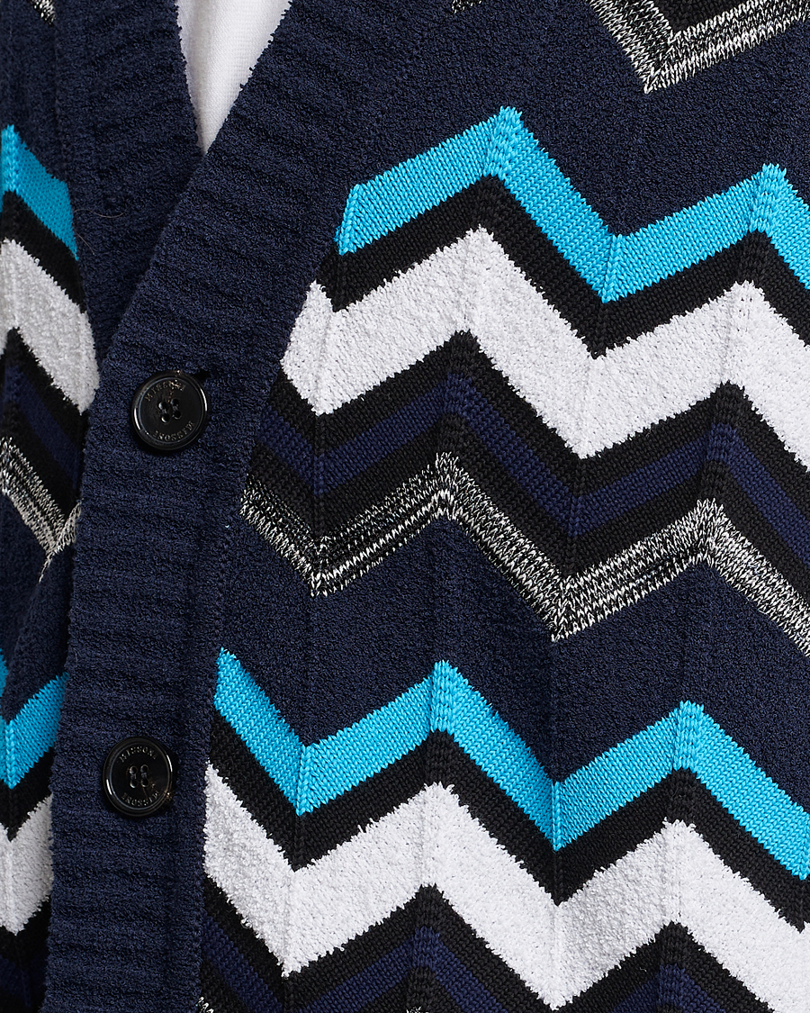 Uomini | Maglieria | Missoni | Maxi Cardigan Navy/White