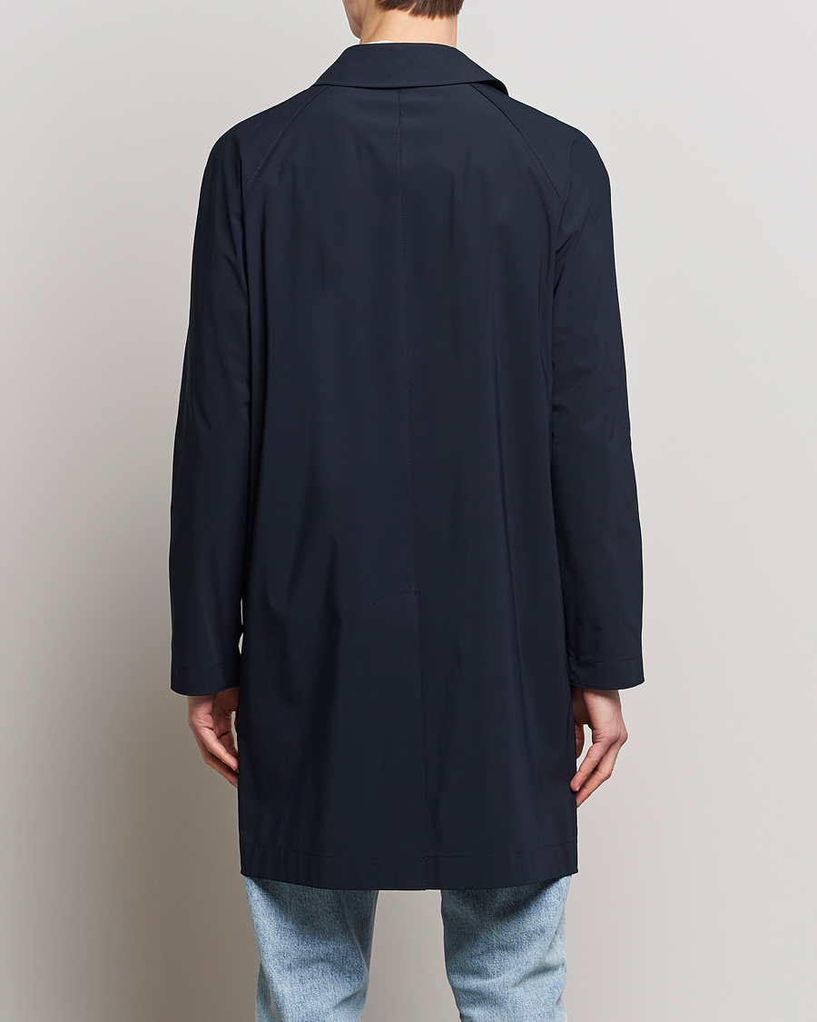 Uomini | Giacche | Harris Wharf London | Light Technic Balmacaan Coat Dark Blue