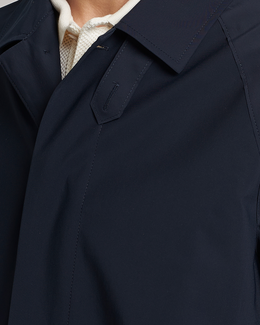 Uomini | Giacche | Harris Wharf London | Light Technic Balmacaan Coat Dark Blue