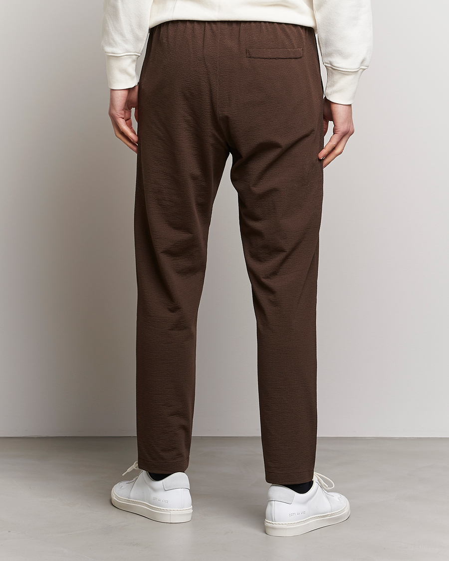 Uomini | Pantaloni | Harris Wharf London | Coolmax Seersucker Trouser Brown
