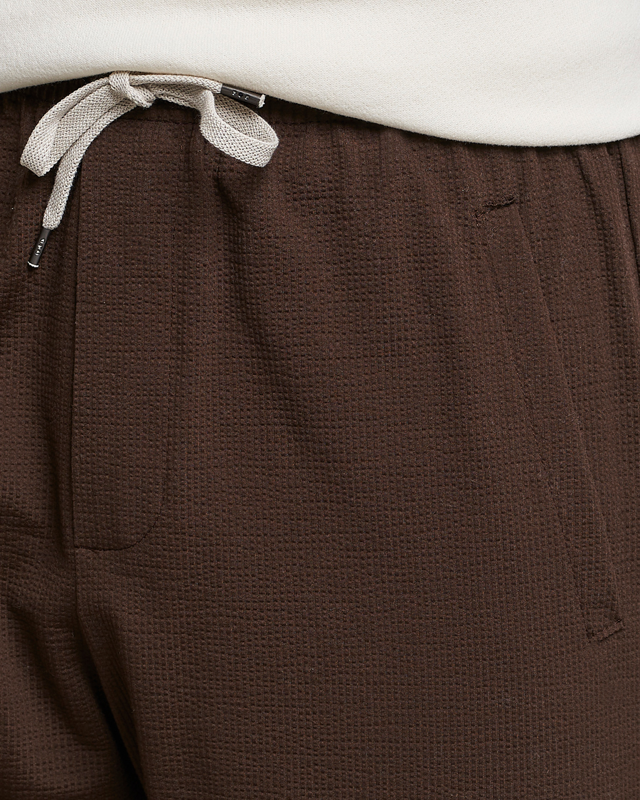 Uomini | Pantaloni | Harris Wharf London | Coolmax Seersucker Trouser Brown