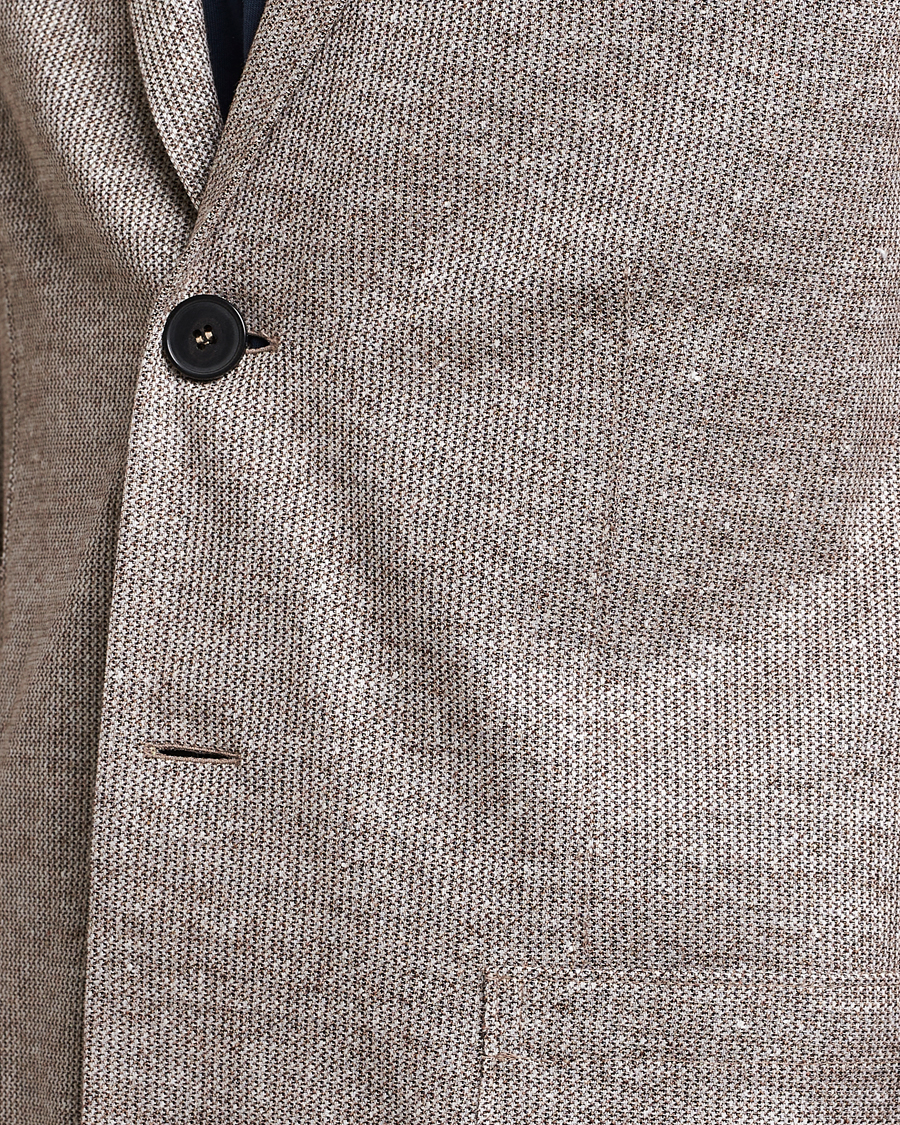 Uomini | Blazers | Harris Wharf London | Linen Blend Blazer Tobacco