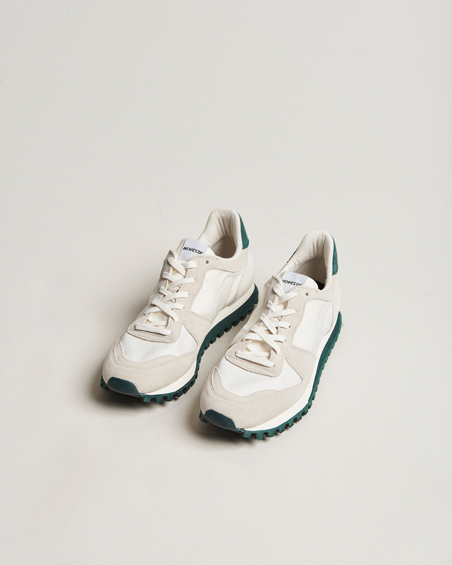 Uomini | Novesta Marathon Trail Running Sneaker White/Green | Novesta | Marathon Trail Running Sneaker White/Green
