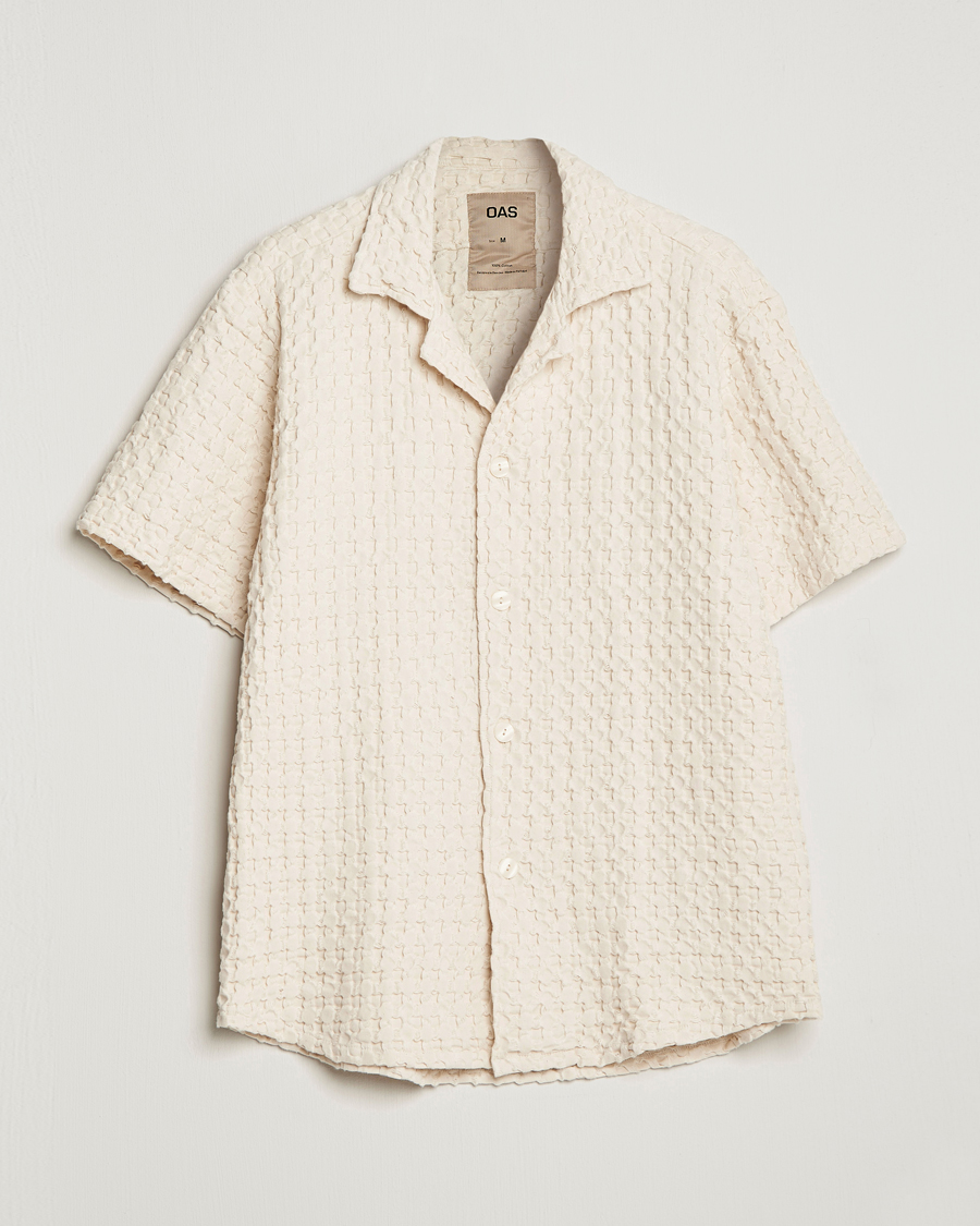 Uomini | Camicie | OAS | Cuba Waffle Shirt Ecru