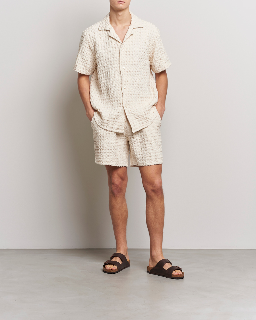 Uomini | Camicie | OAS | Cuba Waffle Shirt Ecru
