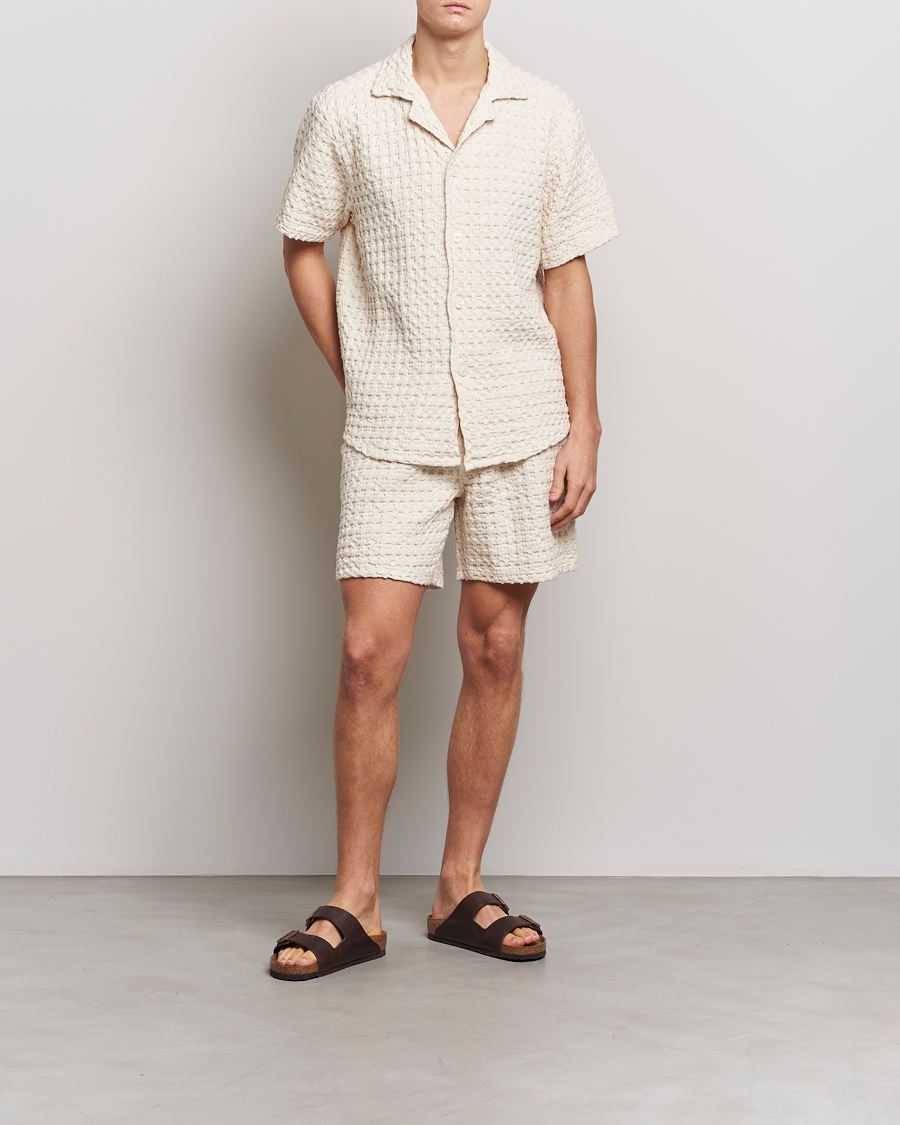 Uomini | Pantaloncini | OAS | Porto Waffle Shorts Ecru