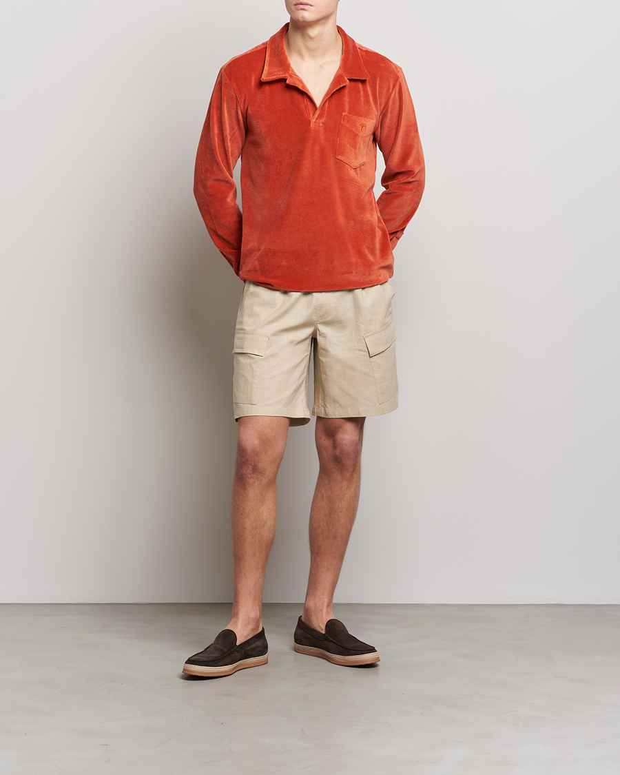 Uomini | Pantaloncini | OAS | Cargo Linen Shorts Beige