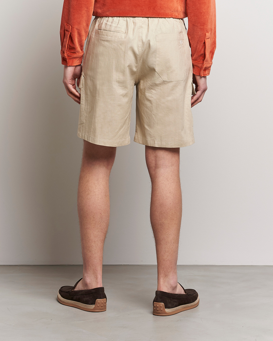 Uomini | Pantaloncini | OAS | Cargo Linen Shorts Beige