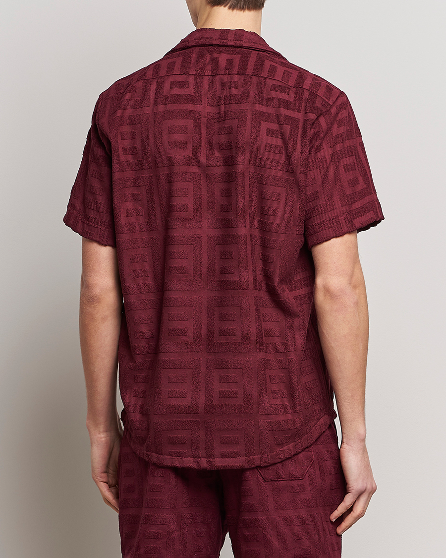 Uomini | Camicie | OAS | Terry Cuba Short Sleeve Shirt Burgundy