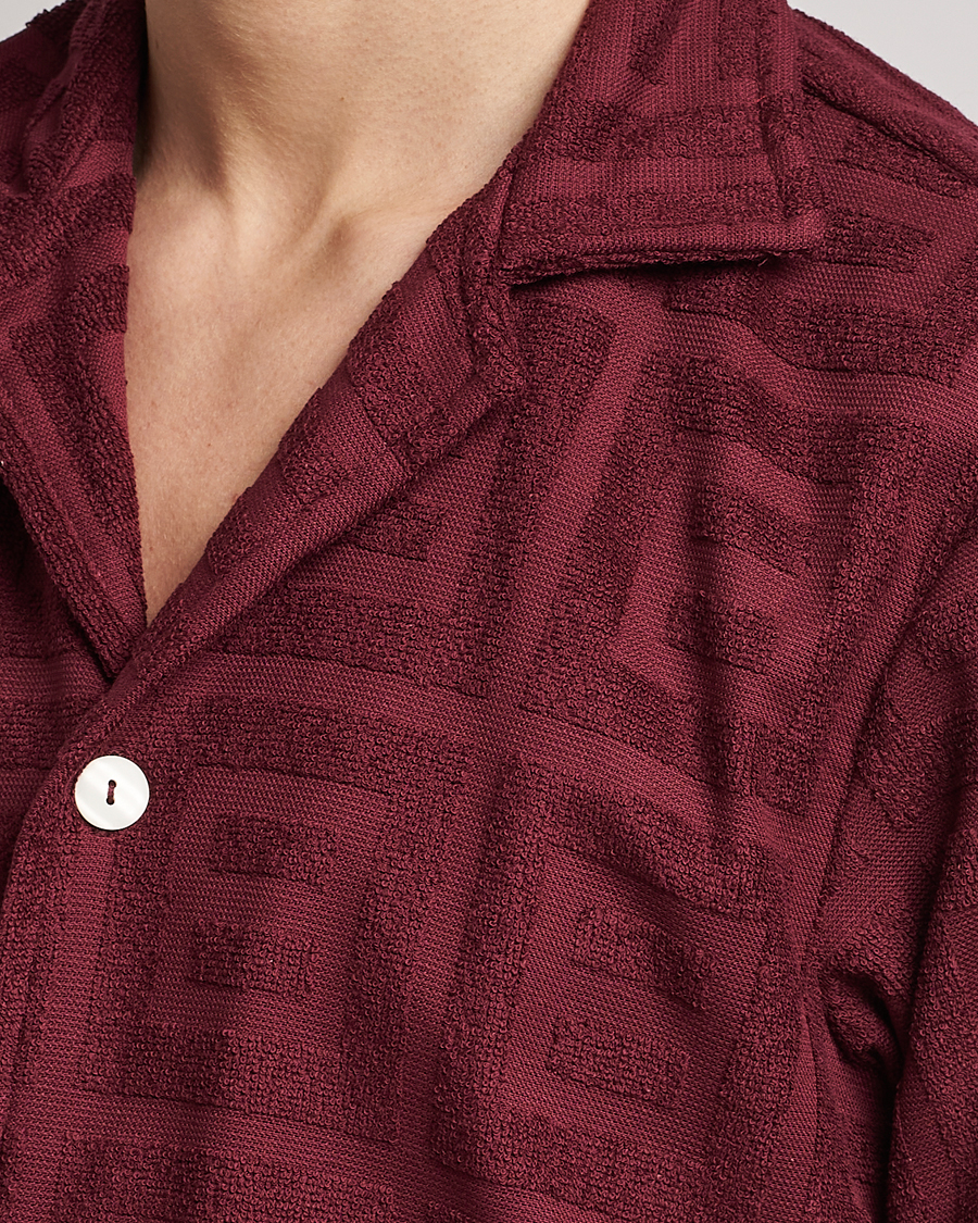 Uomini | Camicie | OAS | Terry Cuba Short Sleeve Shirt Burgundy
