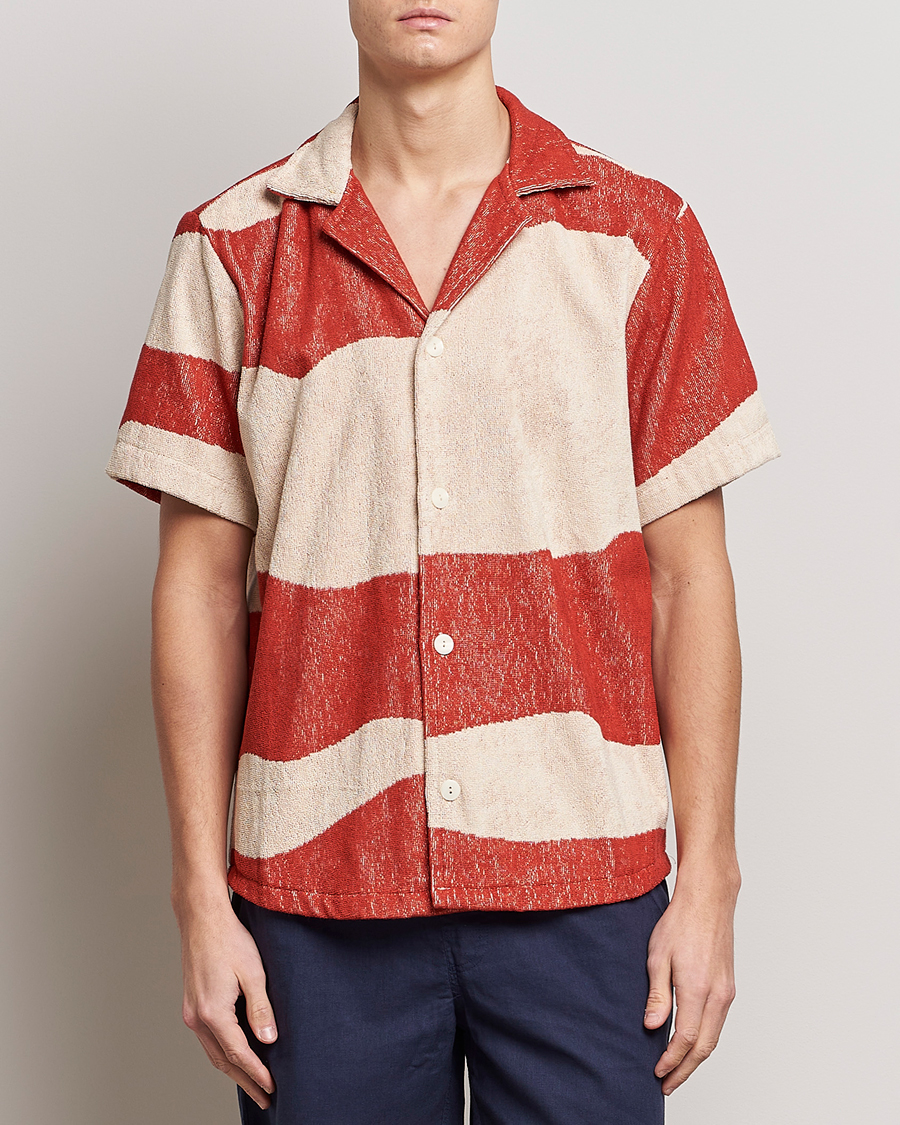 Uomini | Camicie | OAS | Terry Cuba Short Sleeve Shirt Amber Dune