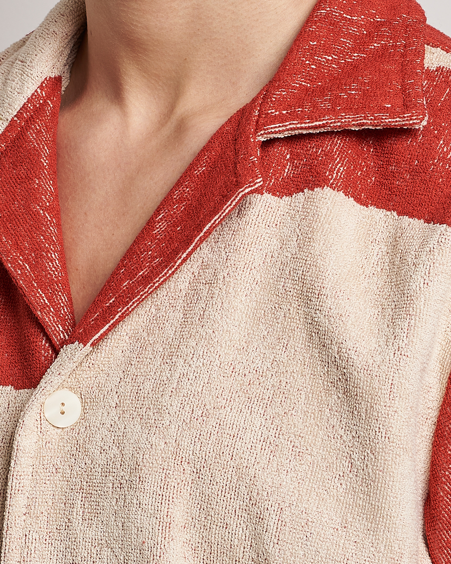 Uomini | Camicie | OAS | Terry Cuba Short Sleeve Shirt Amber Dune