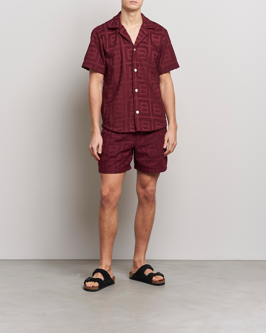 Uomini | Pantaloncini | OAS | Terry Shorts Burgundy