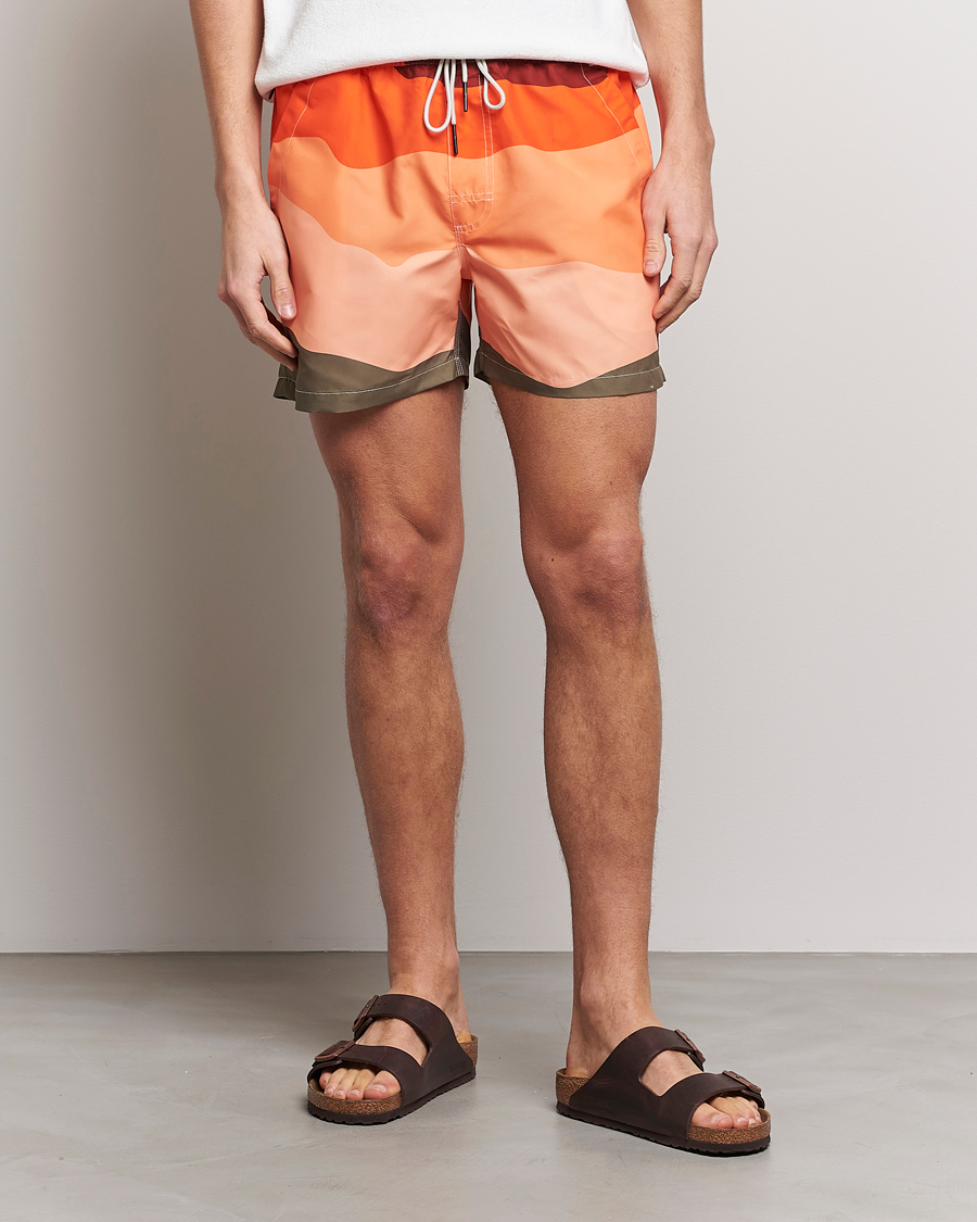 Uomini | Costumi da bagno | OAS | Printed Swimshorts Fire Wave