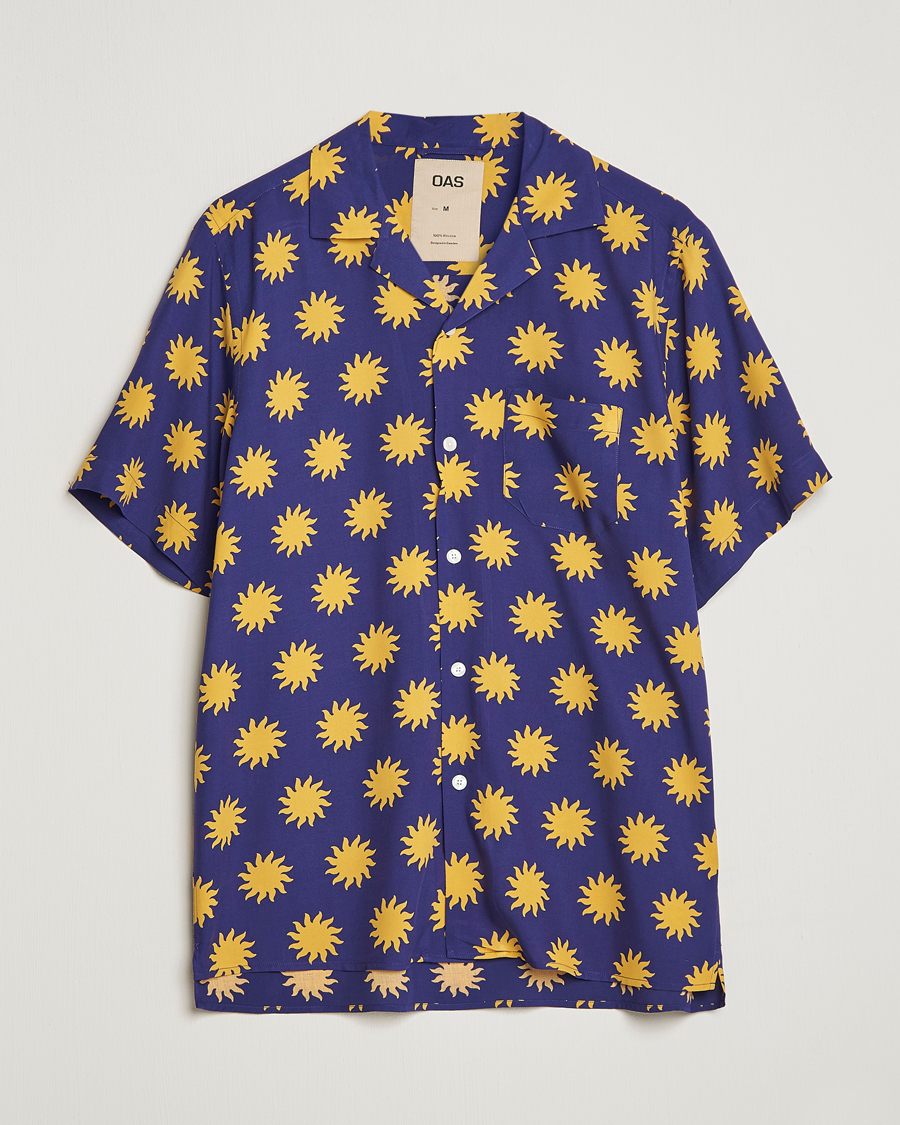 Uomini | Camicie | OAS | Viscose Resort Short Sleeve Shirt Sunday Sun