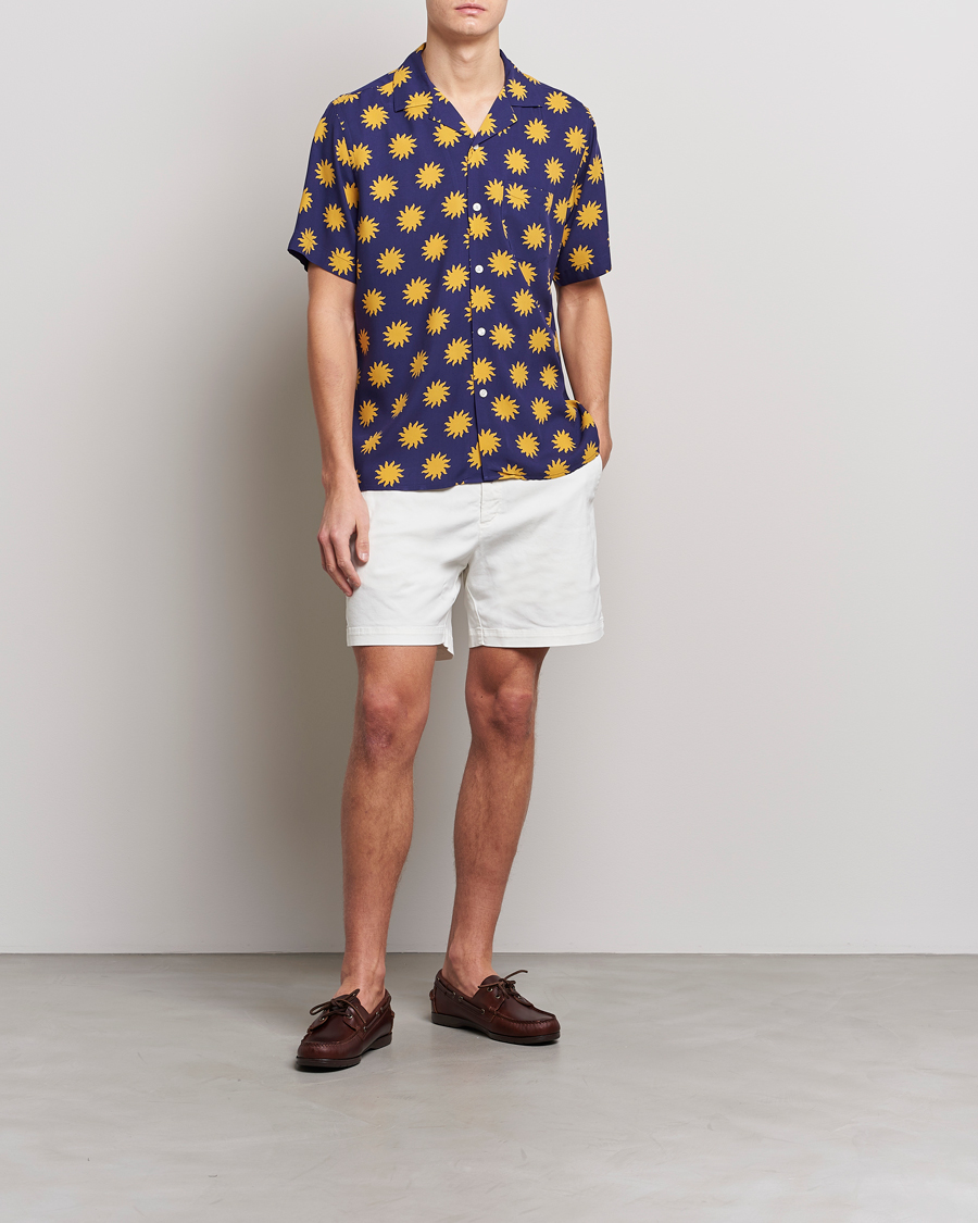 Uomini | Camicie | OAS | Viscose Resort Short Sleeve Shirt Sunday Sun