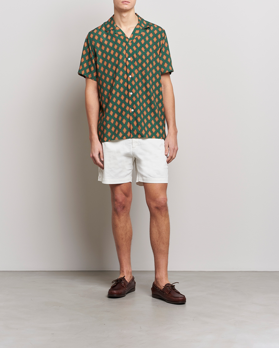 Uomini | Camicie | OAS | Viscose Resort Short Sleeve Shirt Smokin Rustic