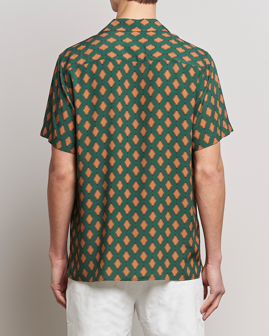 Uomini | Camicie | OAS | Viscose Resort Short Sleeve Shirt Smokin Rustic