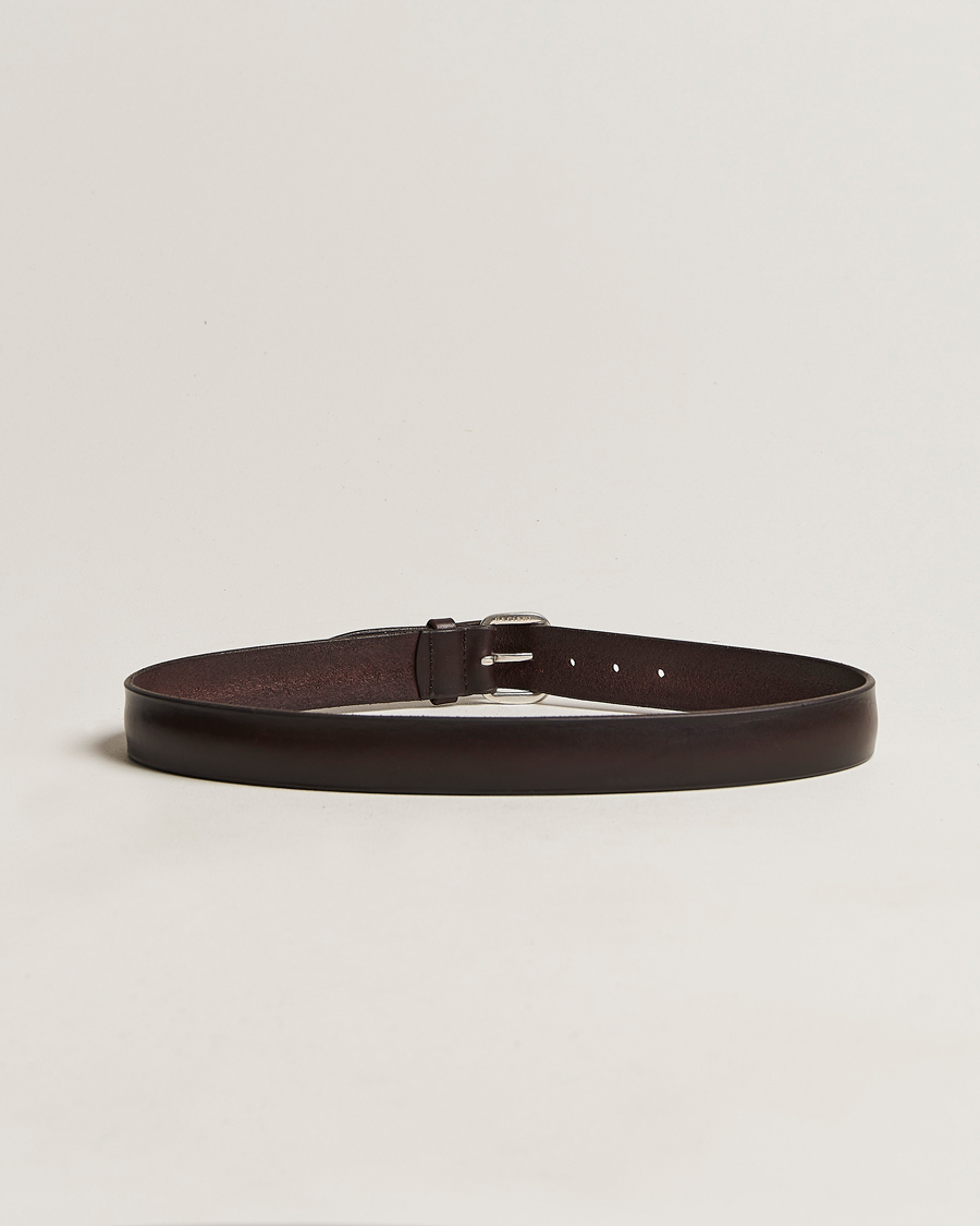 Uomini | Orciani Vachetta Soft Leather Belt 3,5 cm Dark Brown | Orciani | Vachetta Soft Leather Belt 3,5 cm Dark Brown