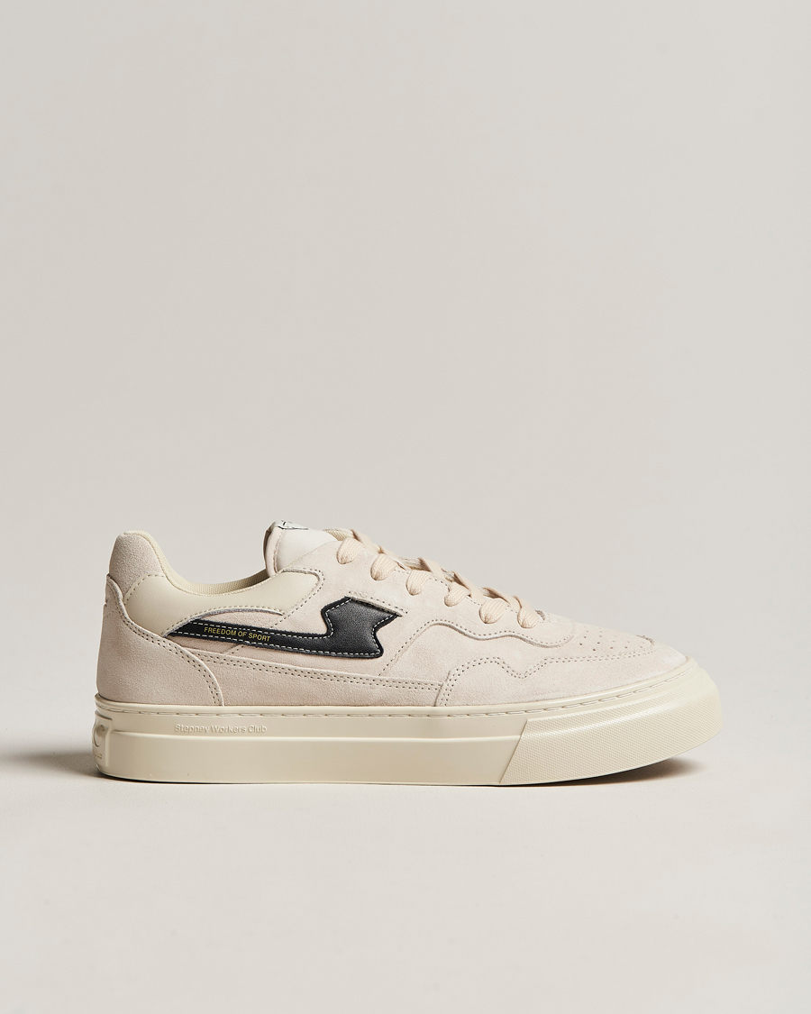 Uomini | Stepney Workers Club Pearl S-Strike Suede Sneaker Ecru/Black | Stepney Workers Club | Pearl S-Strike Suede Sneaker Ecru/Black
