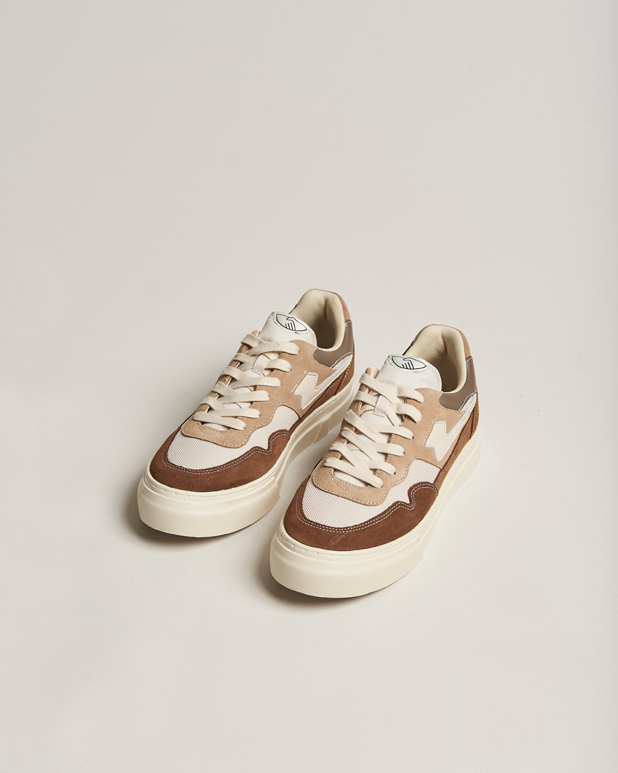 Uomini | Stepney Workers Club Pearl S-Strike Suede Mixed Sneaker Bark | Stepney Workers Club | Pearl S-Strike Suede Mixed Sneaker Bark