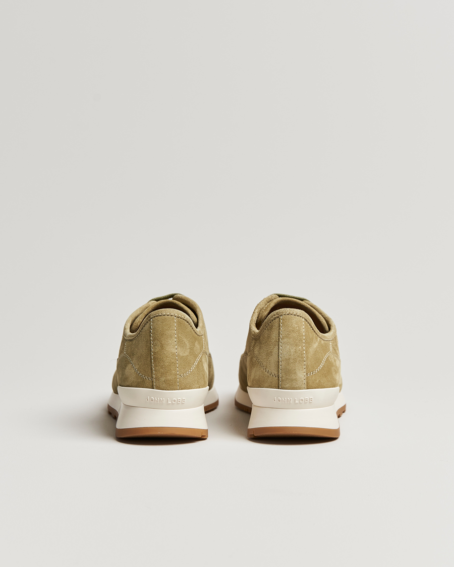 Uomini | John Lobb Hurlingham Running Sneakers Moss Suede | John Lobb | Hurlingham Running Sneakers Moss Suede