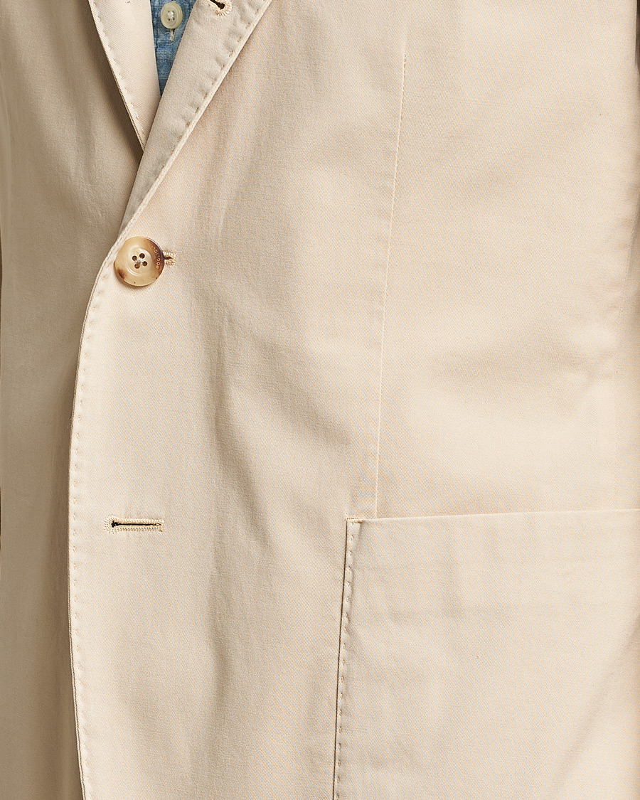 Uomini | Blazers | Boglioli | K Jacket Cotton Stretch Blazer Light Beige