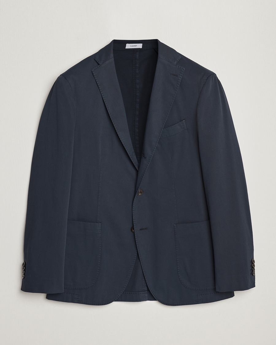 Uomini | Blazers | Boglioli | K Jacket Cotton Stretch Blazer Navy
